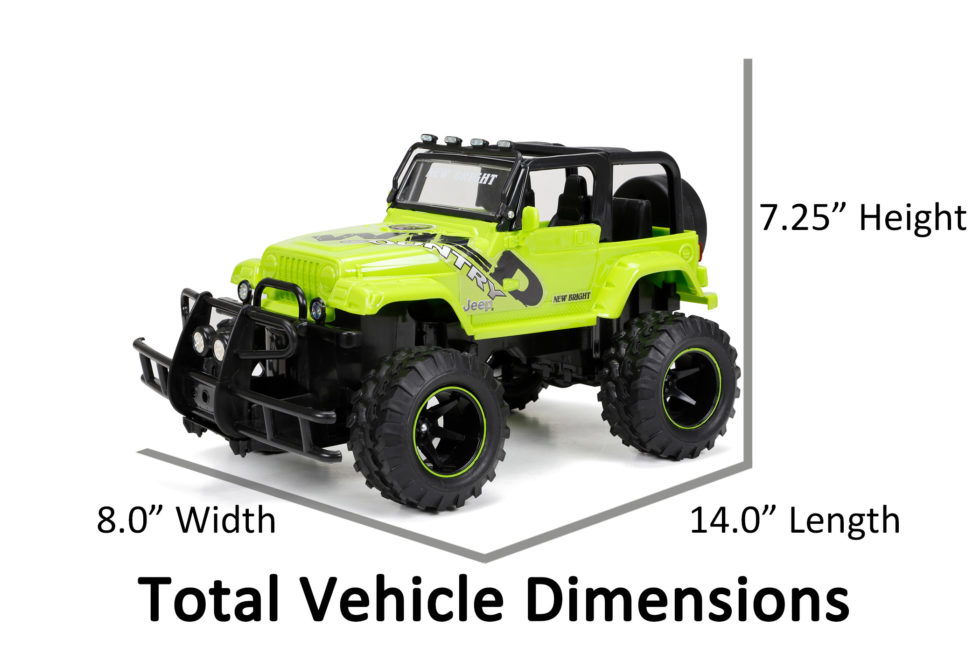 rc trucks jeep wrangler new bright