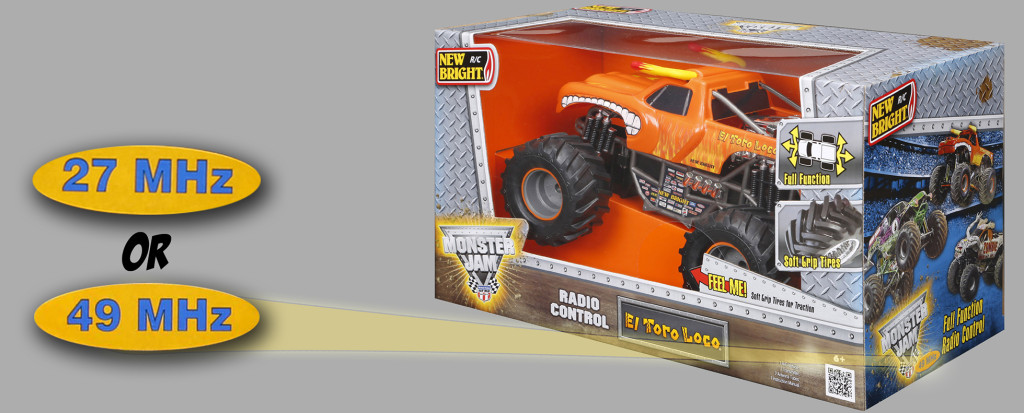 El Toro Loco RC Car Box - MHz Frequency Location - New Bright