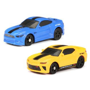 1:64 Helmet Racers 2 Pack Mustang GT and Camaro